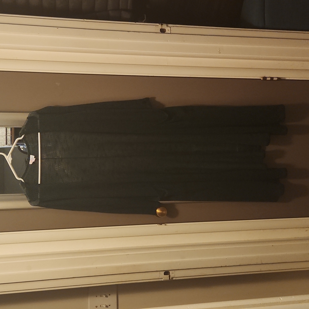 Lularoe duster cardigan black & green small
